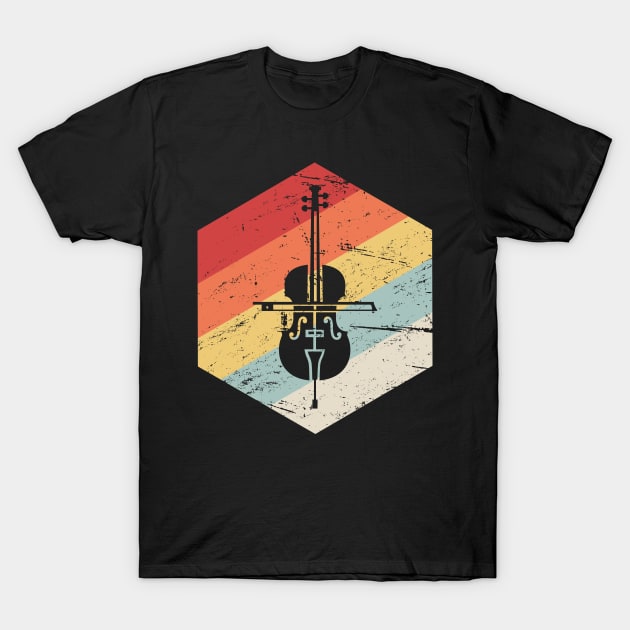 Retro 70s Cello Icon T-Shirt by MeatMan